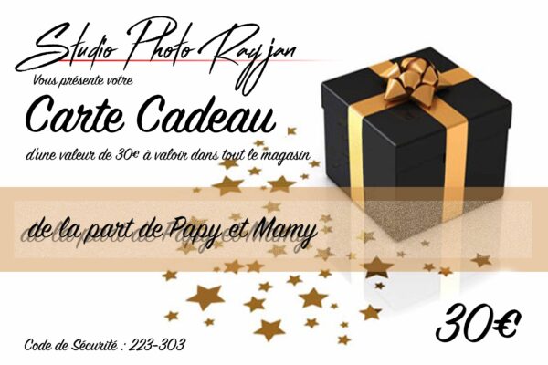 Carte cadeau : Bon d'achat