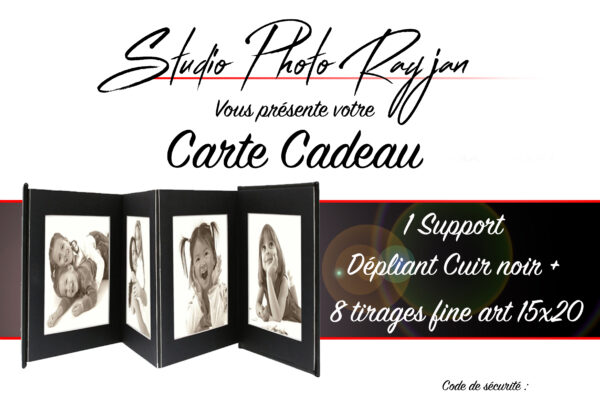 Carte cadeau : Dépliant + Tirages Professionnel