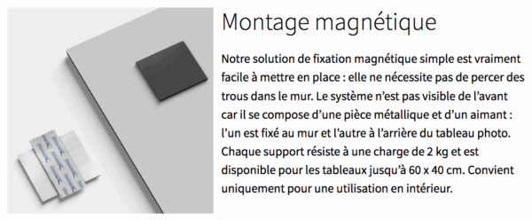 Système d’accroche pour Tableaux