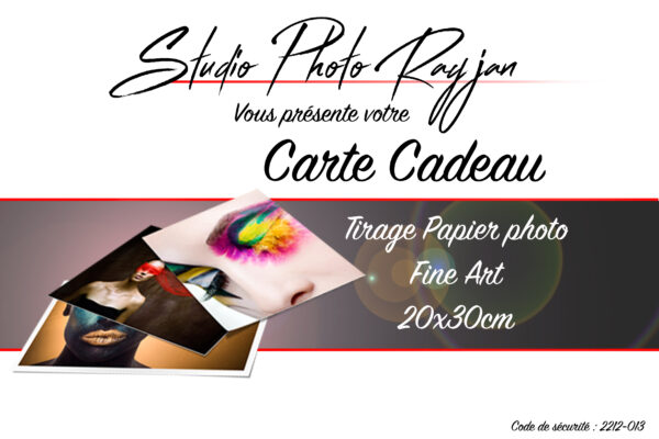 Carte Cadeau : Tirage papier FineArt®